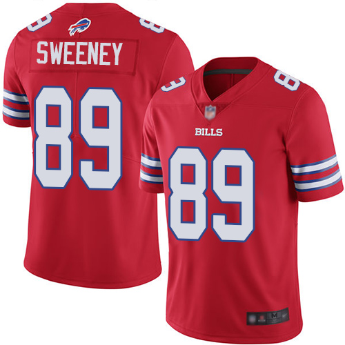 Men Buffalo Bills 89 Tommy Sweeney Limited Red Rush Vapor Untouchable NFL Jersey